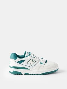 550 кроссовок из кожи и замши New Balance, белый