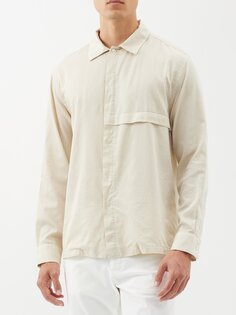 Рубашка из жатого хлопка со вставками Barena Venezia, бежевый
