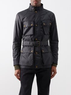 Полевая куртка trialmaster с поясом и вощеным хлопком Belstaff, черный