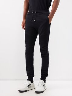 Спортивные брюки из органического хлопка с логотипом Balmain, черный