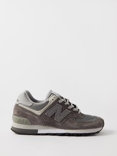 Кроссовки made in uk 576 из замши и сетки. New Balance, серый