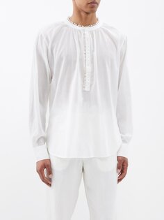 Рубашка-туника marcelo из хлопковой вуали Nili Lotan, белый