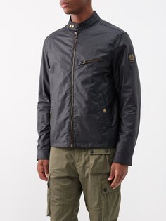 Куртка walkham из вощеного хлопка Belstaff, черный