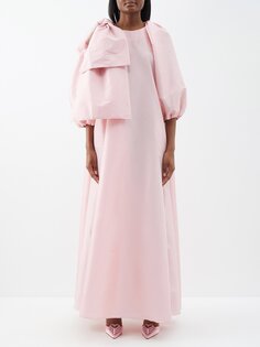 Платье victoria из тафты с вырезом на плечах и бантом BERNADETTE, розовый