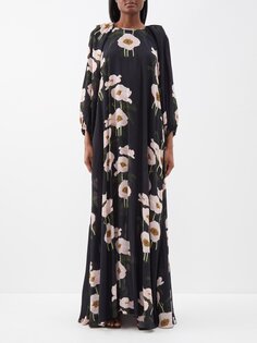 Шифоновое платье frida с цветочным принтом BERNADETTE, черный