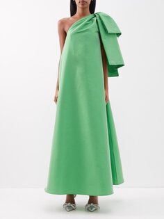 Платье winne на одно плечо из тафты BERNADETTE, зеленый