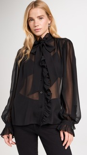 Рубашка FRAME Ruffle Front Button Up
