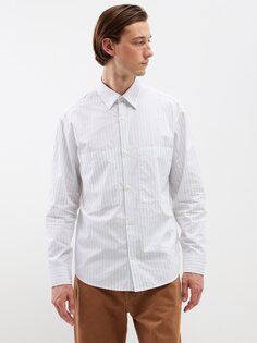 Рубашка freddy из хлопкового поплина в полоску NN.07, белый Nn07