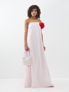 Платье karan из смесового хлопка с аппликацией в виде роз BERNADETTE, розовый
