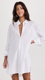 Платье James Perse Oversized Button Front Shirt, белый