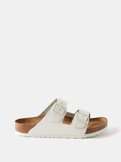 Кожаные сандалии arizona Birkenstock, белый