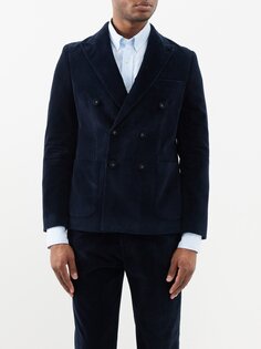 Двубортный вельветовый пиджак raphael Officine Générale, синий