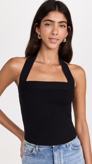 Блуза Reformation Galina Cotton Sweater Tank, черный