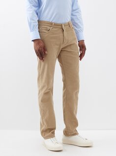 Вельветовые брюки james с пигментной окраской Officine Générale, бежевый