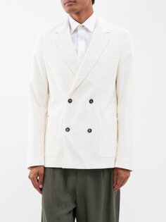 Двубортный вельветовый пиджак leon Officine Générale, белый