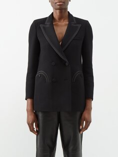 Двубортный пиджак resolute из шерсти и твила Blazé Milano, черный