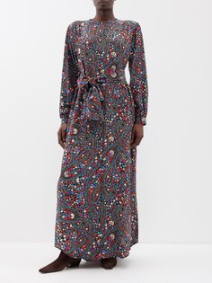 Шелковое платье с принтом пейсли из коллаборации с cabana menorquin Blazé Milano, мультиколор