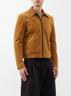 Вельветовая куртка norton на молнии Oliver Spencer, коричневый