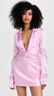 Платье MACH &amp; MACH Antoinette Pink Silk Mini Shirt, розовый