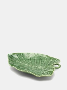 Фаянсовое блюдо «лист подсолнуха» Bordallo Pinheiro, зеленый