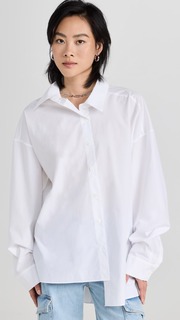 Рубашка GOEN.J Oversized Twisted-Back Cotton, белый