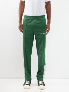 Классические спортивные брюки из джерси с вышитым логотипом Palm Angels, зеленый