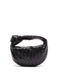 Мини-клатч jodie из кожи intrecciato Bottega Veneta, черный