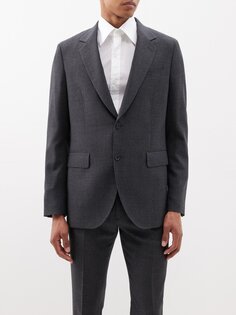 Однобортный пиджак из шерсти Paul Smith, серый