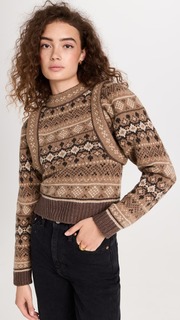 Свитер Sea Finja Fair Isle Long Sleeve, кэмел