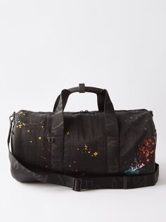 Дорожная сумка из переработанного нейлона с брызгами логотипа Paul Smith, черный