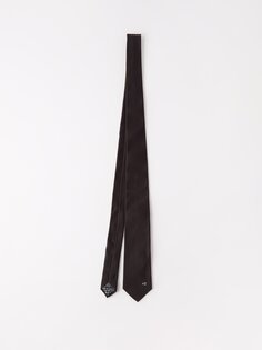 Шелковый галстук «бокал шампанского» с жаккардовым узором Paul Smith, черный