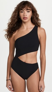 Купальник Tory Burch Solid Cut Out One Piece, черный