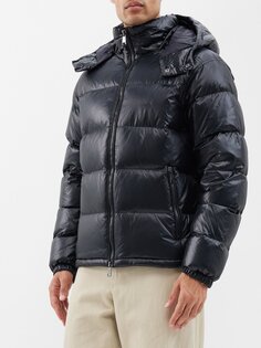 Утепленное пальто из переработанного волокна с вышитым логотипом Polo Ralph Lauren, черный