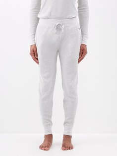 Пижамные брюки из смесового хлопка с вышитым логотипом Polo Ralph Lauren, серый
