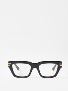 Квадратные очки из ацетата Bottega Veneta, черный