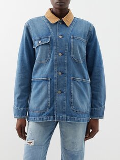 Джинсовая куртка с вельветовым воротником Polo Ralph Lauren, синий