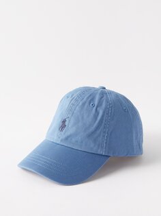 Бейсболка из хлопкового твила с вышитым логотипом Polo Ralph Lauren, синий