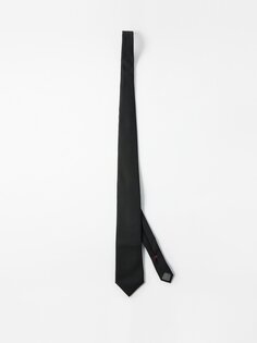 Шерстяной галстук Brunello Cucinelli, черный