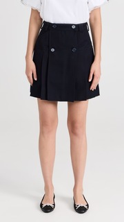 Юбка Simone Rocha Pleated Mini Kilt, нави