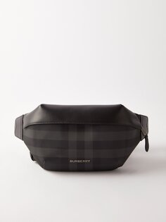 Холщовая сумка через плечо sonny burberry в клетку Burberry, черный