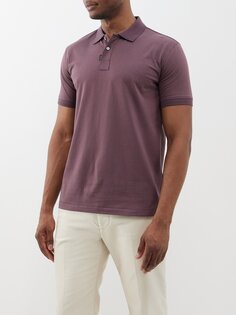 Рубашка-поло стандартного кроя из органического хлопка PS Paul Smith, фиолетовый