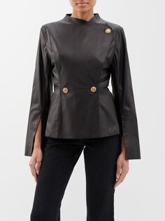 Кожаная куртка selmas с открытыми манжетами By Malene Birger, черный