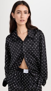 Рубашка Alexander Wang Hotfix Pajama Long Sleeve, черный