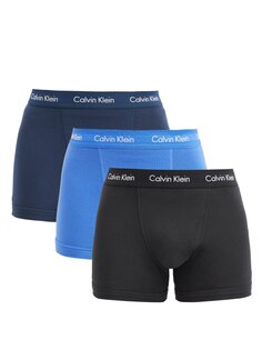 Комплект из трех трусов-боксеров из смесового хлопка. Calvin Klein Underwear, синий