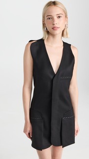 Платье мини Victoria Beckham Sleeveless Tailored, черный