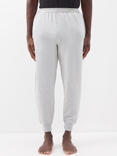 Пижамные брюки из жаккардового хлопкового джерси с логотипом Calvin Klein Underwear, серый