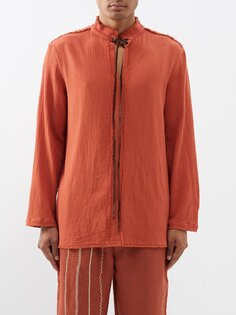 Рубашка-туника xoo из хлопковой марли Caravana (CARAVANA), оранжевый