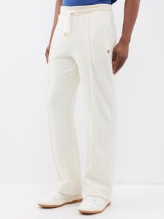 Спортивные брюки из кашемира с вышитым логотипом Casablanca, бежевый