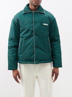 Утепленная спортивная куртка с контрастной отделкой Casablanca, зеленый