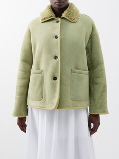 Двусторонняя куртка из овчины avis Cawley Studio, зеленый
